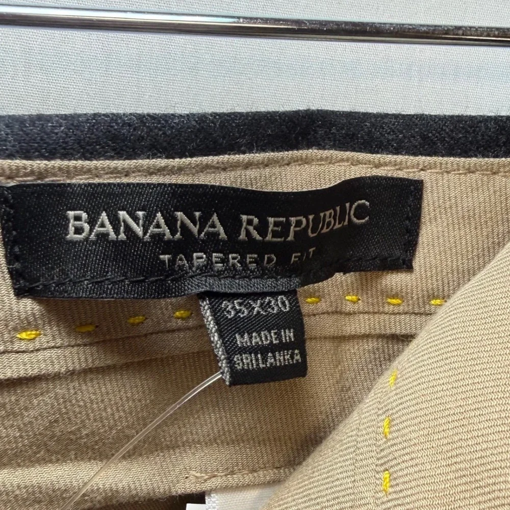 Banana Republic Tapered Fit Dress Pants Mens 35x30 Charcoal Gray 744351-00-1 NEW